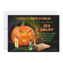 Creepy Jack O'Lantern Halloween Party Invitation
