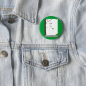 Creepy Jane Austen Rice Painting Ronde Button 5,7 Cm (In situ)