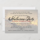 Creepy Jester Carnival Halloween Invitation Kaart (Achterkant)