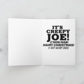 CREEPY JOE BIDEN CHRISTMAS WENSKAART FEESTDAGEN KAART (Binnen)