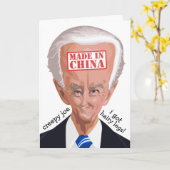 CREEPY JOE BIDEN FUNNY BIRTHDAY CARDS KAART (Gele Bloem)