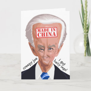 CREEPY JOE BIDEN FUNNY BIRTHDAY CARDS KAART