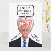 CREEPY JOE BIDEN FUNNY, maar BIRTHDAY-KAARTEN Kaart (Gele Bloem)
