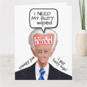 CREEPY JOE BIDEN FUNNY, maar BIRTHDAY-KAARTEN Kaart (Voorkant)