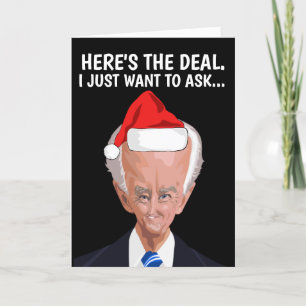 CREEPY JOE BIDEN SNIFF CHRISTMAS WENSKAART FEESTDAGEN KAART