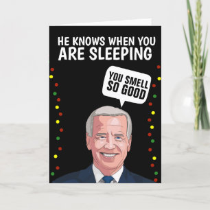 CREEPY JOE BIDEN SNIFF CHRISTMAS WENSKAART FEESTDAGEN KAART