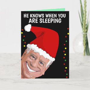CREEPY JOE BIDEN SNIFF CHRISTMAS WENSKAART FEESTDAGEN KAART