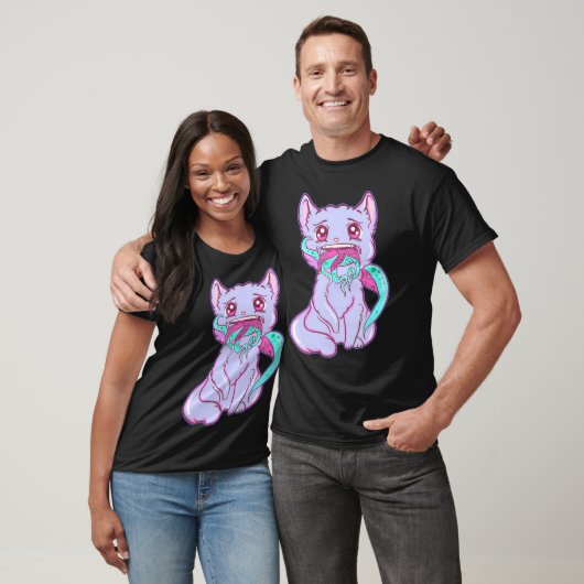 Creepy Kawaii Anime Cat Horror Pastel Gothic T-shirt (Unisex)