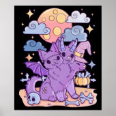 Creepy Kawaii Chibi Horror Pastel Gothic Poster (Voorkant)