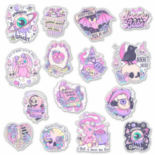 Creepy Kawaii Pastel Gothic Witchery Sticker
