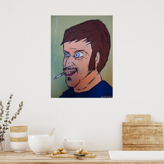 Creepy kerel poster (Keuken)
