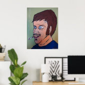 Creepy kerel poster (Thuiskantoor)