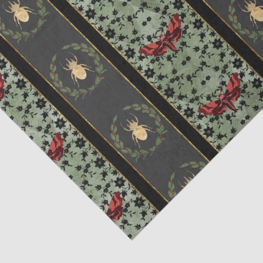 Creepy-kerstcadeaupapier Tissuepapier (Detail)