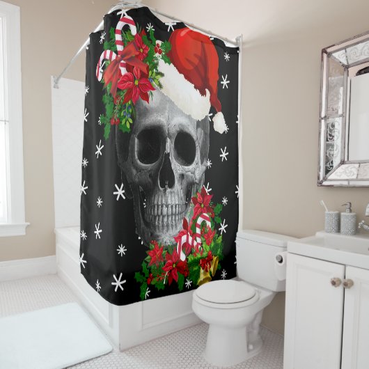 Creepy Kerstkerstkerstkerstkerstkerstkerstgordijn Douchegordijn (In situ)