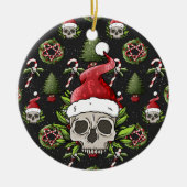 Creepy Kerstkerstman Keramisch Ornament (Voorkant)