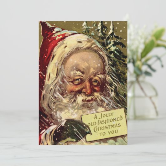 Creepy  Kerstman Kaart (Staand voorkant)