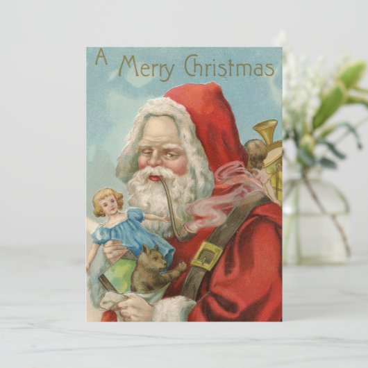 Creepy  Kerstman Kaart (Staand voorkant)