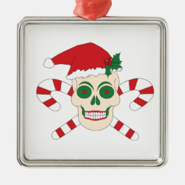 Creepy kerstversiering metalen ornament