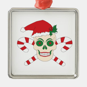 Creepy kerstversiering metalen ornament