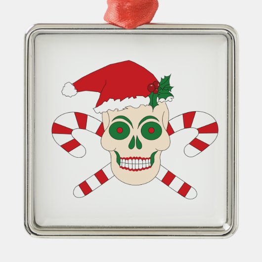 Creepy kerstversiering metalen ornament (Voorkant)