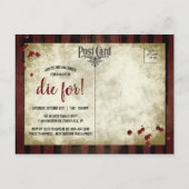 Creepy Killer Clown Halloween Party Uitnodiging Briefkaart (Achterkant)