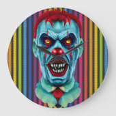 Creepy Killer Zombie Clown Horror Art Grote Klok (Voorkant)
