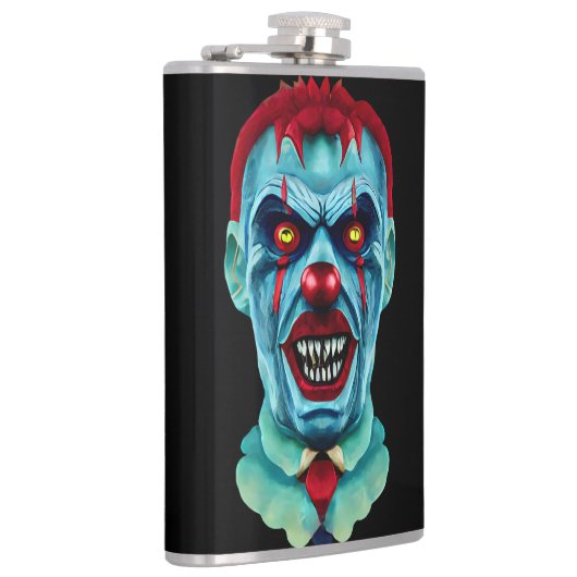 Creepy Killer Zombie Clown Horror Art Heupfles (Rechts)