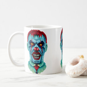 Creepy Killer Zombie Clown Horror Art Koffiemok