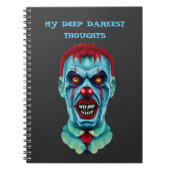 Creepy Killer Zombie Clown Horror Art Notitieboek (Voorkant)