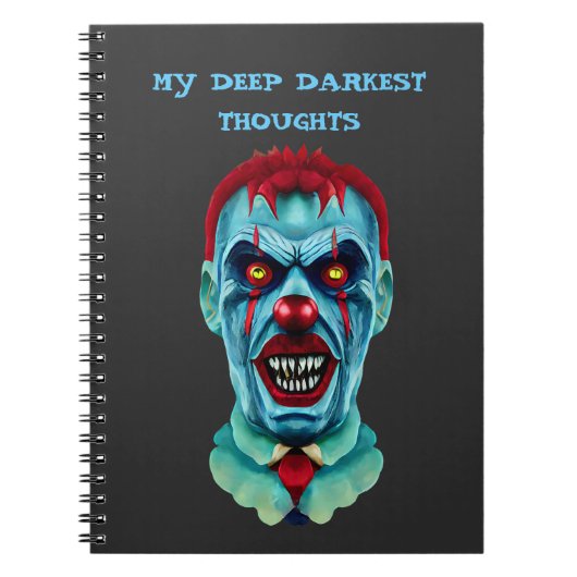 Creepy Killer Zombie Clown Horror Art Notitieboek (Voorkant)
