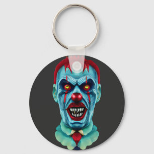 Creepy Killer Zombie Clown Horror Art Sleutelhanger