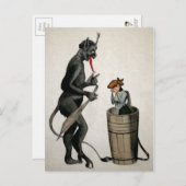Creepy Krampus Briefkaart (Voorkant / Achterkant)