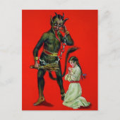 Creepy Krampus Briefkaart (Voorkant)