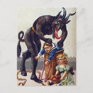 Creepy  Krampus Feestdagenkaart