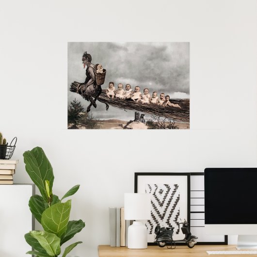 Creepy Krampus Poster (Thuiskantoor)