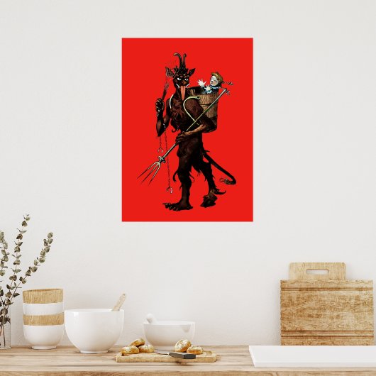Creepy Krampus Poster (Keuken)