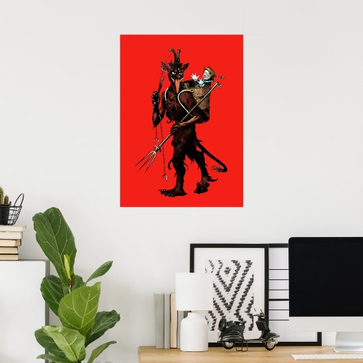 Creepy Krampus Poster (Thuiskantoor)