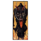 Creepy Krampus Wine Gift Bag Wijn Cadeautas (Achterkant)