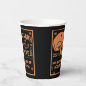 Creepy Label Catarrh Cure Zwart Papier Cup Papieren Bekers (Links)