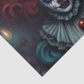 Creepy Lady Clown Halloween Decoupage Papier (Detail)