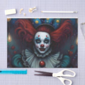 Creepy Lady Clown Halloween Decoupage Papier (Craft)