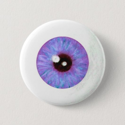 Creepy Lavendar Azure Eyeball Button (Voorkant)