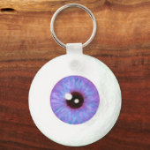 Creepy Lavendar Azure Eyeball Sleutelhanger (Voorkant)