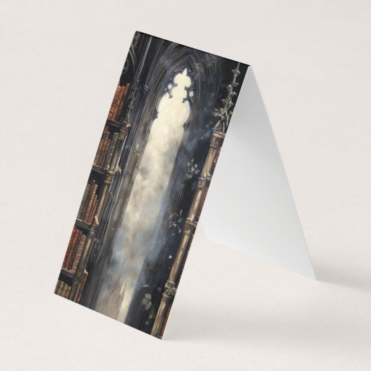 Creepy Library Vouwen Bladwijzer Bookmarkers Visitekaartje (Voorkant)