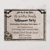 Creepy Little Child Pompoen Patch Halloween Briefkaart (Achterkant)