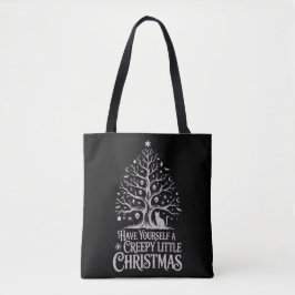 Creepy Little Gothic Kerstmis Tote Bag