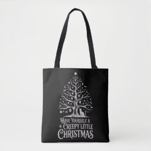 Creepy Little Gothic Kerstmis Tote Bag