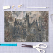 Creepy Mansion Spooky Bat Halloween Moon Decoupage Tissuepapier (Craft)