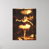 Creepy Marionette Ballerina Horror Puppet Art  Canvas Afdruk (Voorkant)