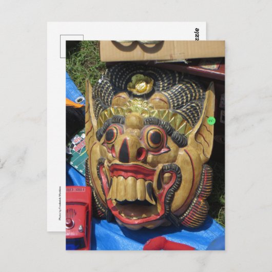 Creepy Mask Briefkaart (Voorkant / Achterkant)